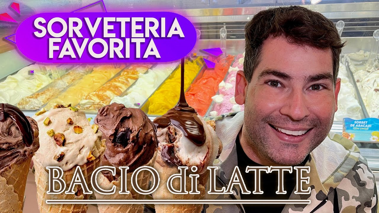 Sorvete Bacio di Latte 🍦 Provamos 10 Sabores e Contamos qual o Melhor