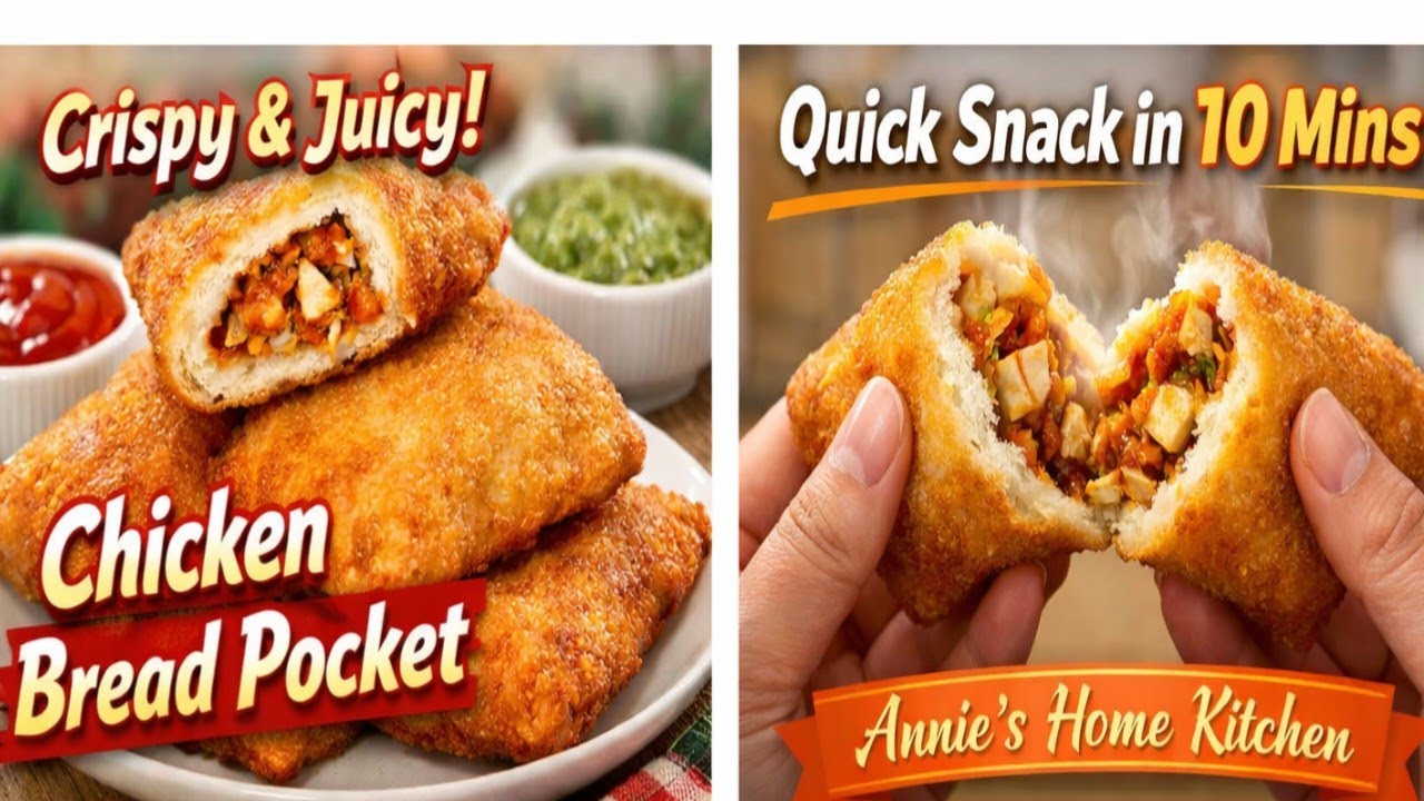Ramazan Special Crispy Chicken Bread Pocket | Annie’s Home Kitchen Recipe