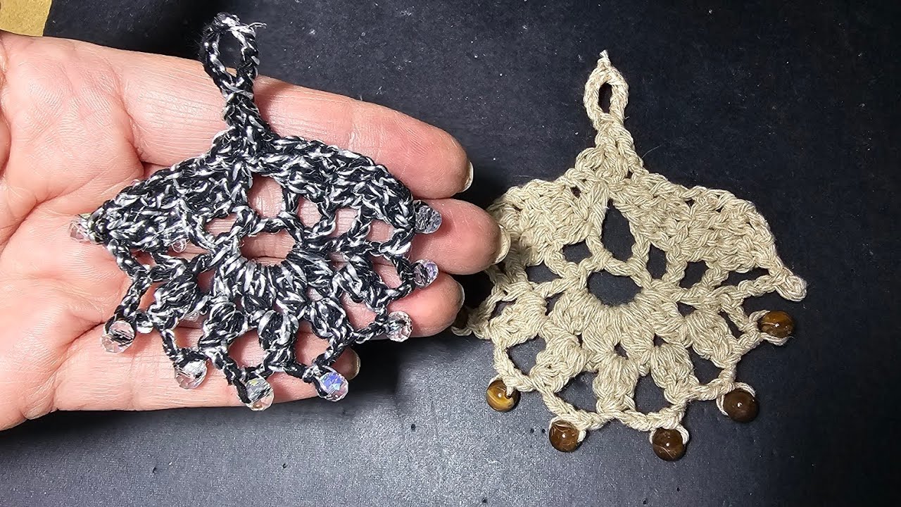 Colgante fácil para collar o llavero a crochet paso a paso