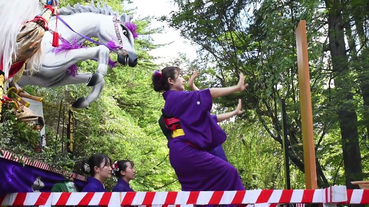 【角館のお祭り2025⑤】桜美町若者「佐竹北家上覧」（曳山90度方向転換＆手踊り披露）