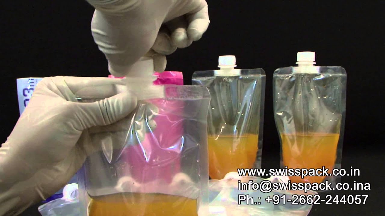 How to Fill Spout Pouch, Capping Bottles, Liquid Filling Screw Capping.