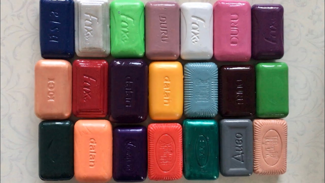 ASMR SOAP # 179/Cutting Dyed Soap🎨Резка крашеного мыла