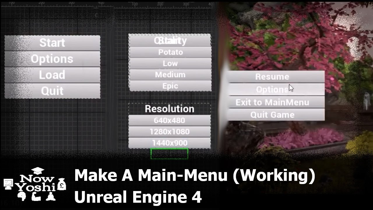 Main Menu / Pause Menu | Tutorial | Unreal Engine 4 Blueprints