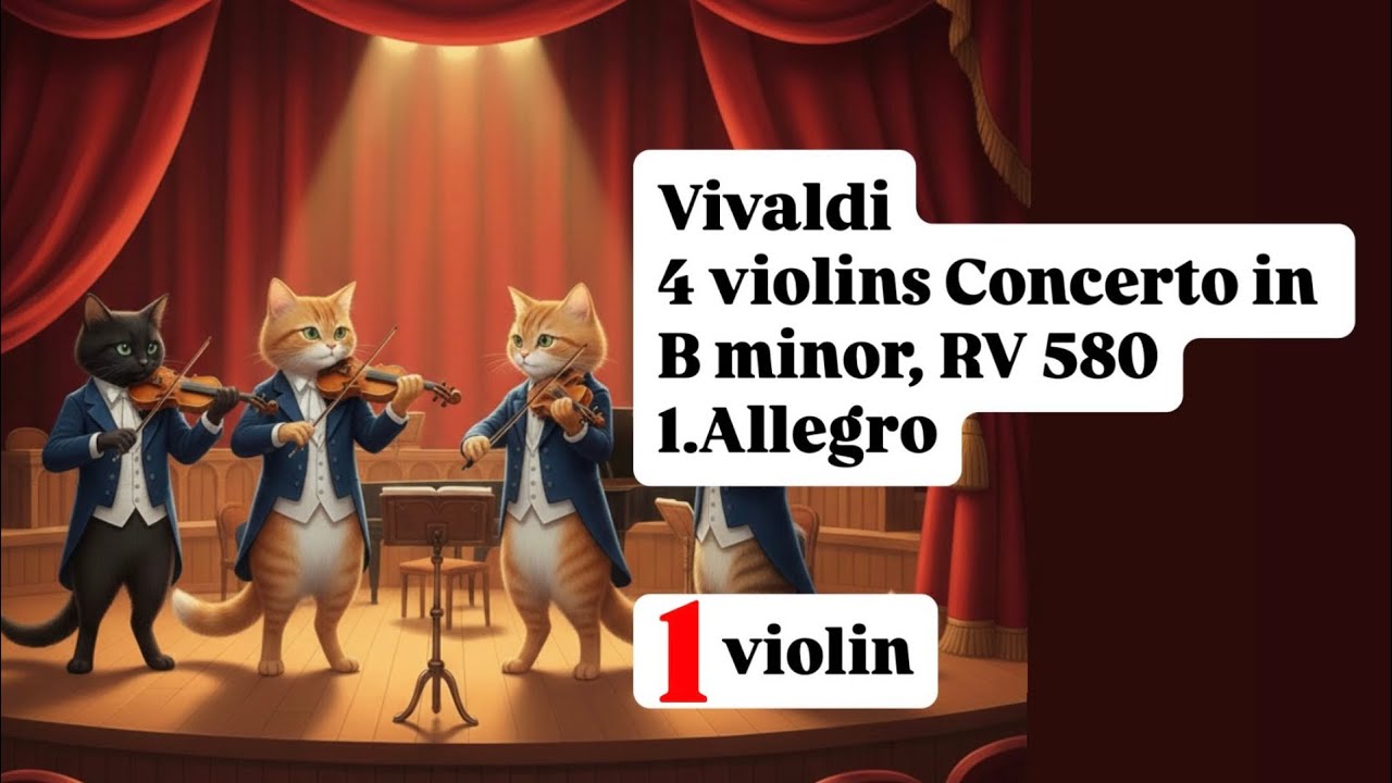 Vivaldi, 4 violins in B minor RV 580 1.Allegro 비발디, 4대의 바이올린을 위한 협주곡 1악장 1바이올린