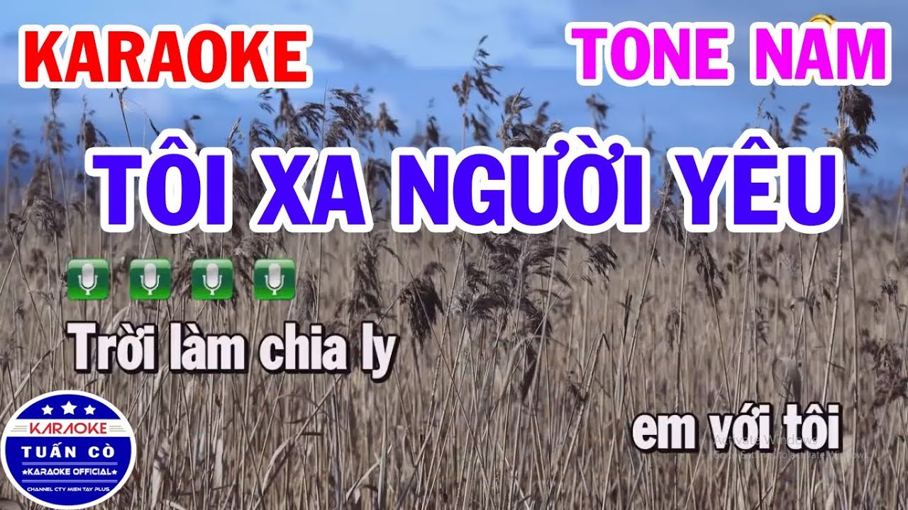 Karaoke Tôi Xa Người Yêu Tone Nam A#m  Nhạc Sống