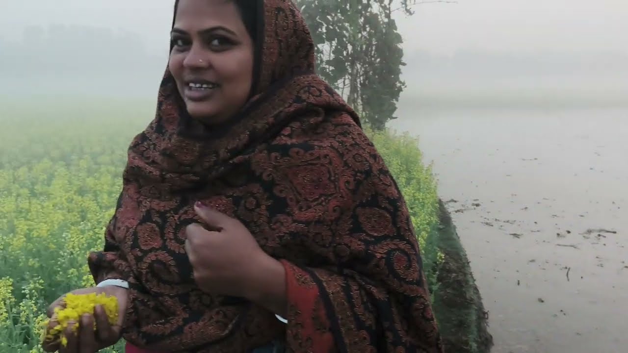 সকাল সকাল কুয়াশার মাঝে সরিষা খেতে 🌼❄️ শাশুড়ির আবদারে সরিষা ফুলের ভর্তা