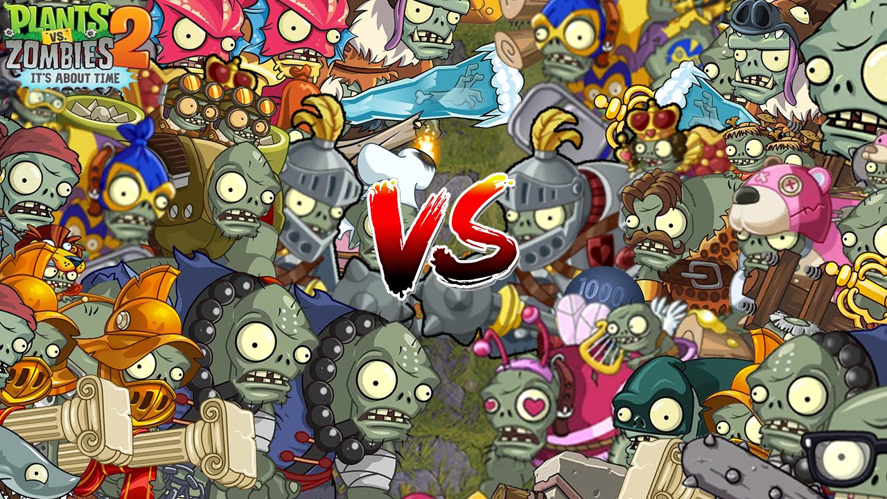 PvZ 2  Battle - Random Couple Gargantuar zombie Vs Couple Gargantuar Zombie - Which side will win?