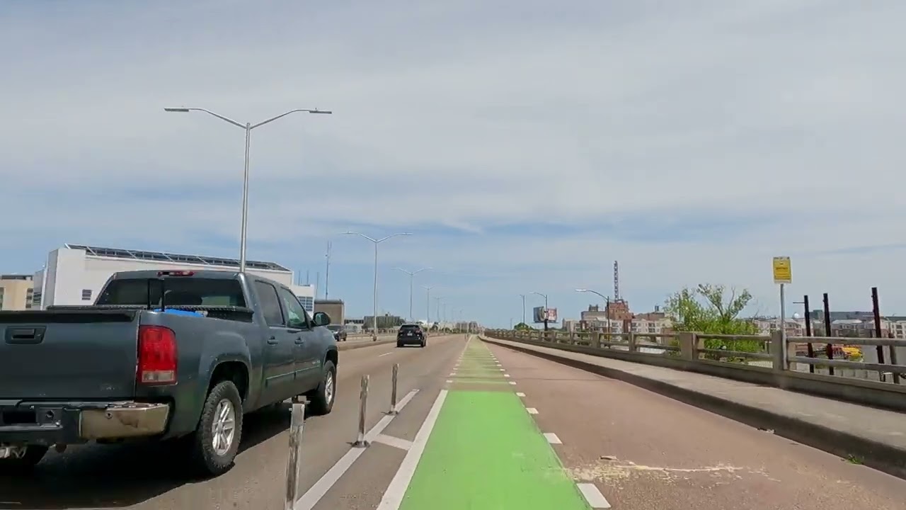 Biking Fountainbleu Drive and Broad Street, New Orleans