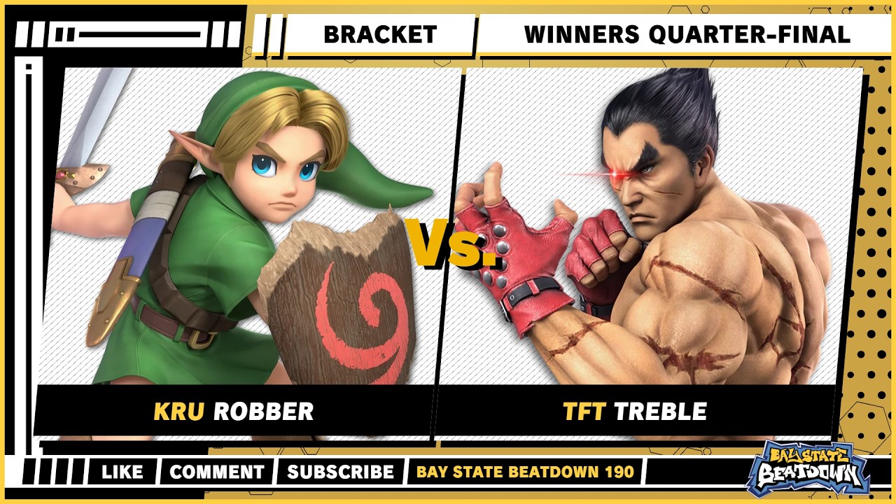 Bay State Beatdown 190 - Robber (Young Link) VS Treble (Kazuya) - SSBU Singles