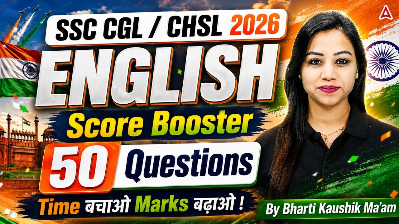 SSC CGL/CHSL 2026 | English Top 50 PYQs for SSC CGL/CHSL #11 | SSC CGL/CHSL English by Bharti Mam