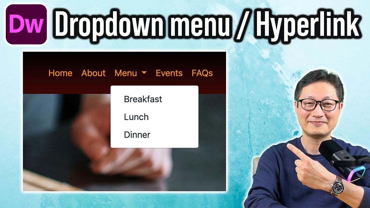 Dropdown menu Hyperlink in Dreamweaver