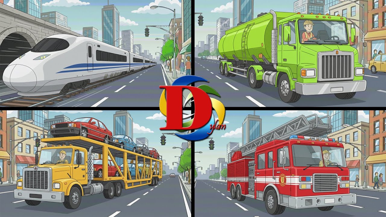 Скорая помощь, Пожарная и Полицейская машина. Мультики про машинки и весёлые тесты