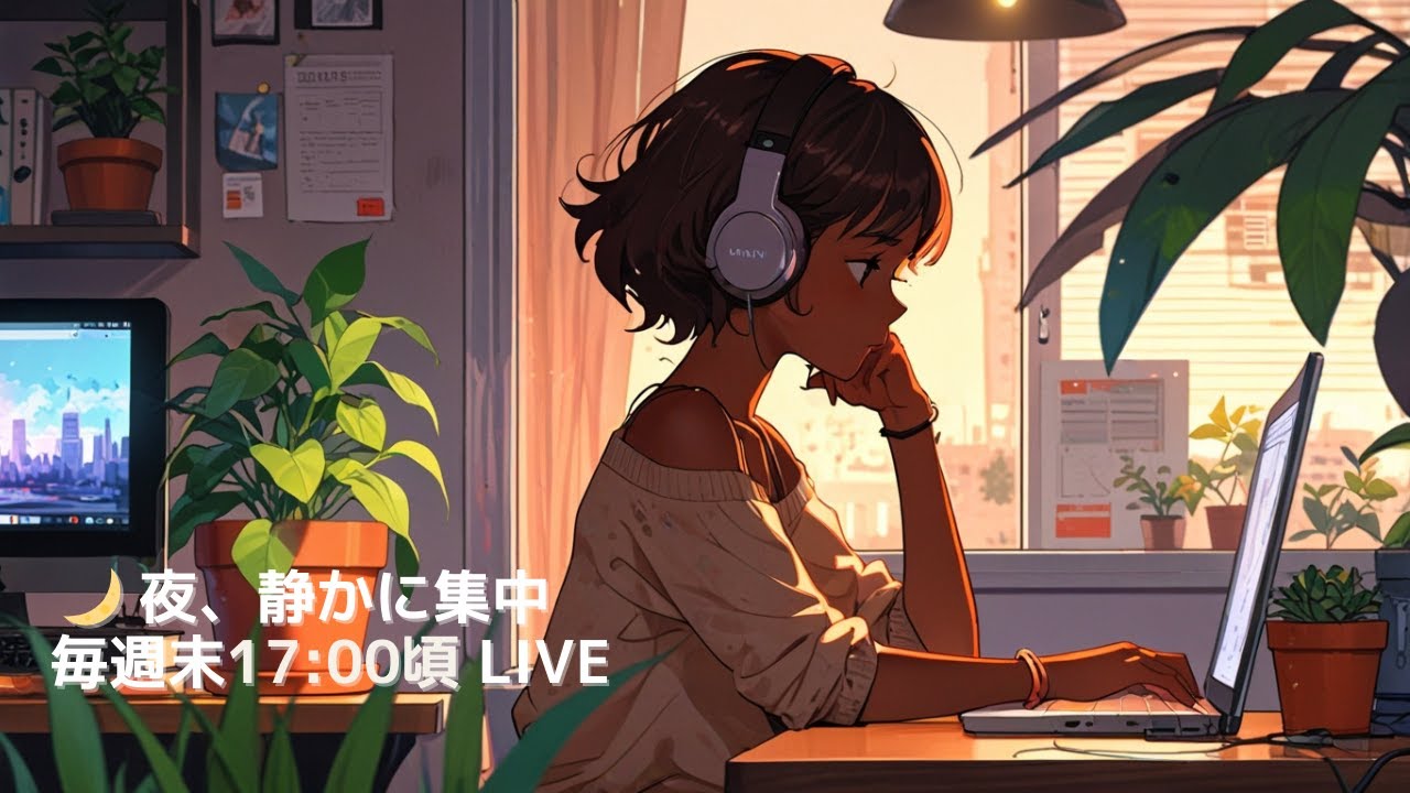 【作業用Lo-Fi】夜に集中するためのBGM｜Study / Work / Focus