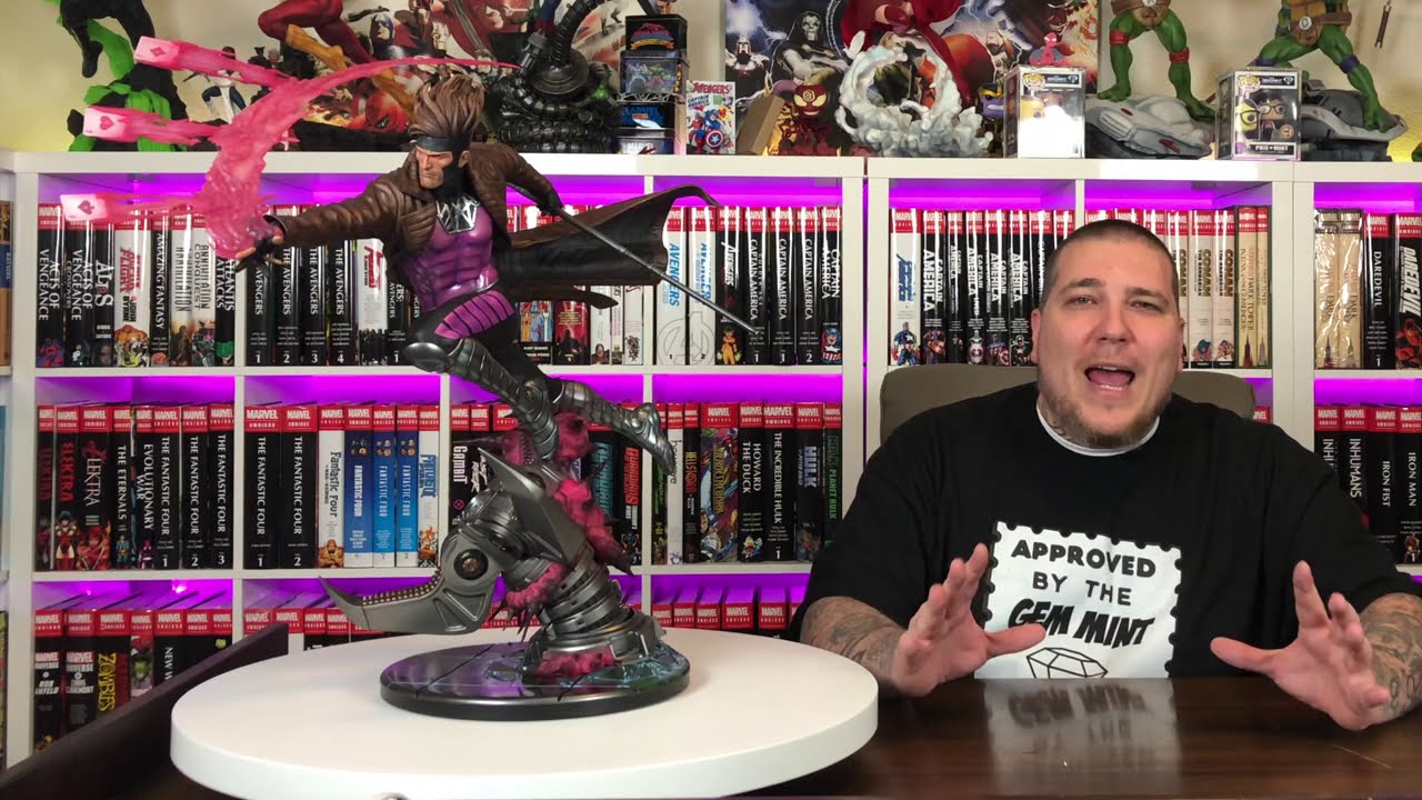 GAMBIT by SIDESHOW COLLECTIBLES Statue Unboxing & Review
