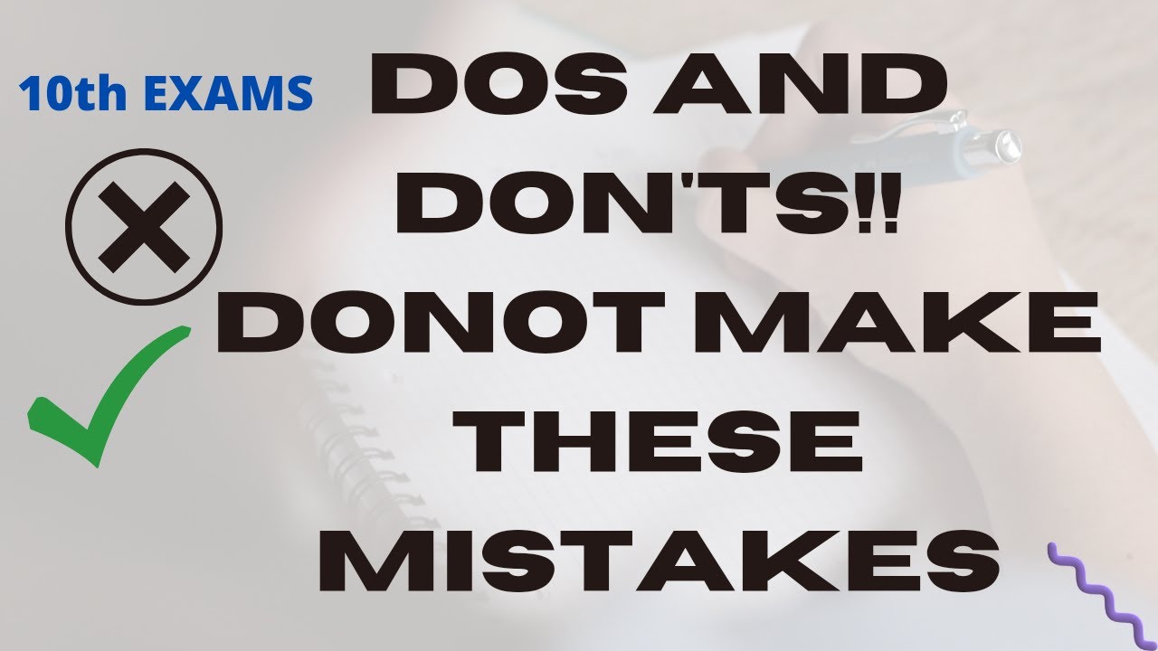 Important instructions regarding exams| 10th SSLC -2022 | Dos and don'ts |