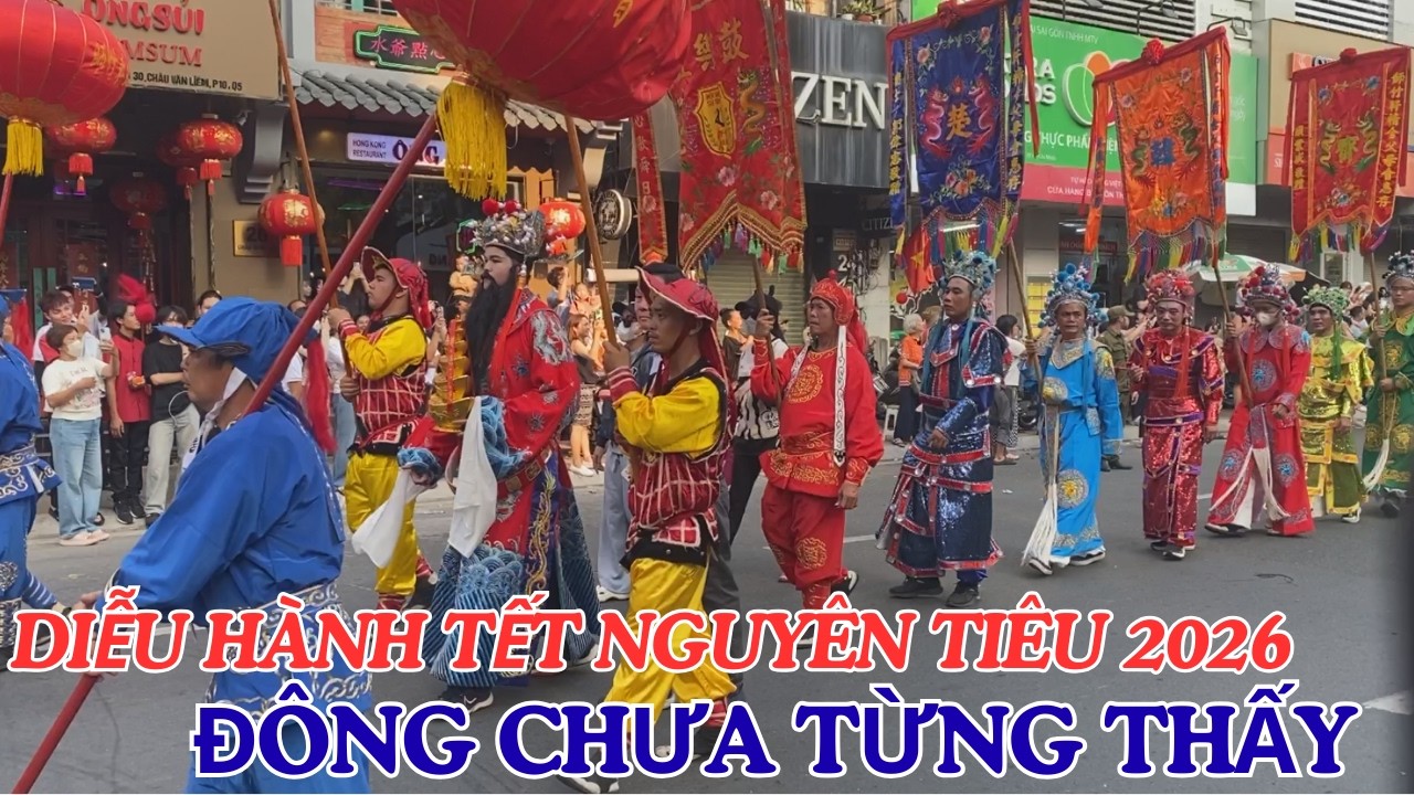 LỄ DIỄU HÀNH TRONG TẾT NGUYÊN TIÊU CỦA NGƯỜI HOA TẠI CHỢ LỚN || KINH KHỦNG BÀ CON CÙNG THEO ĐOÀN.