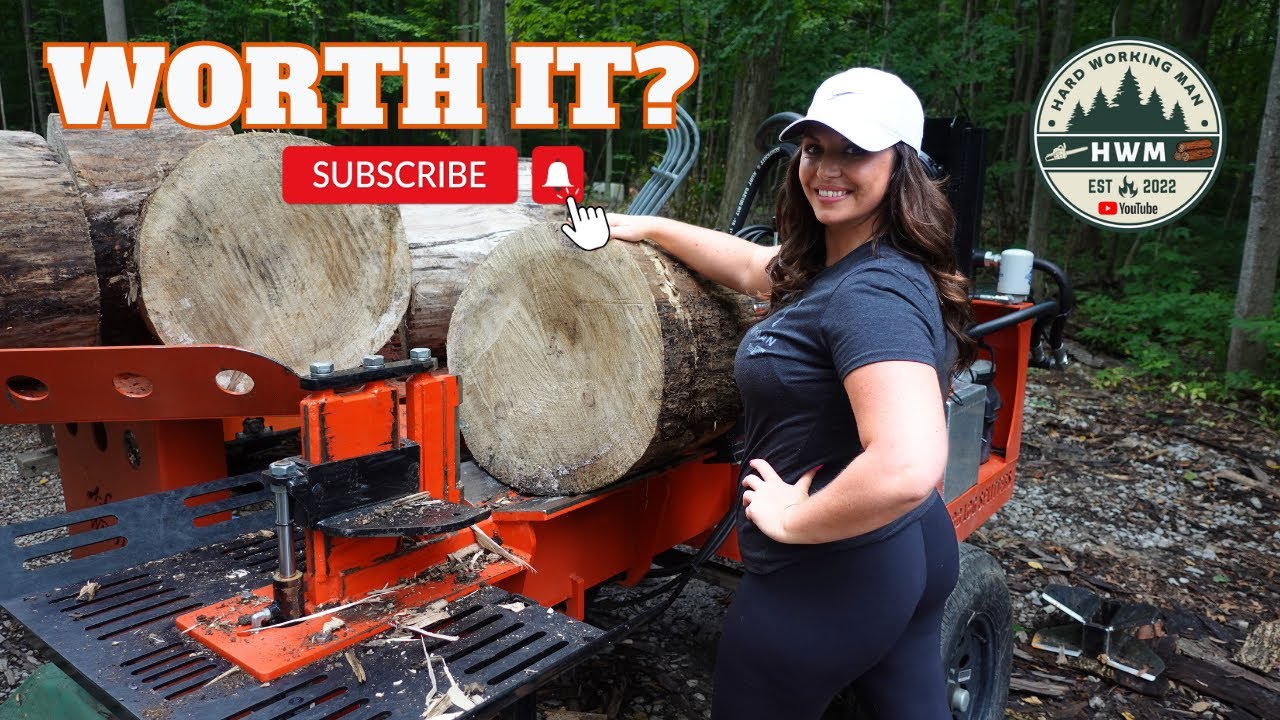 Save Your Back, Easily Split Big Rounds for Firewood?!