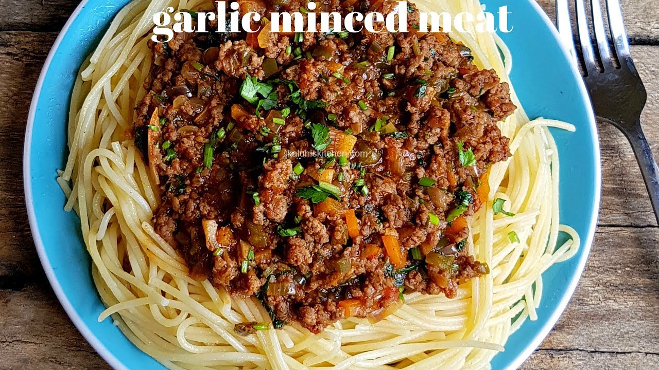 GARLIC MINCED MEAT | MINCED MEAT RECIPE | KALUHI'S KITCHEN