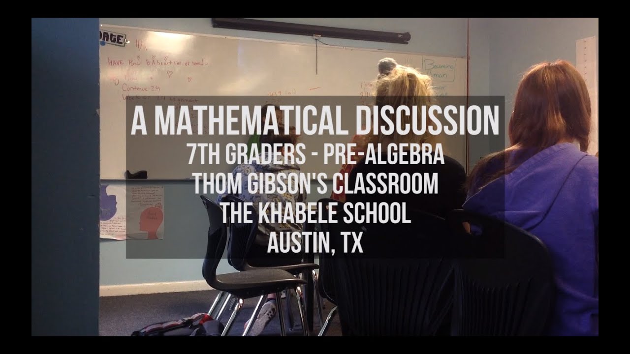 Student-Led Math Discussion : Pre-Algebra