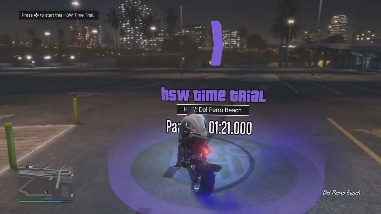 1:08.9 Del Perro Beach Time Trial GTA turbo crow