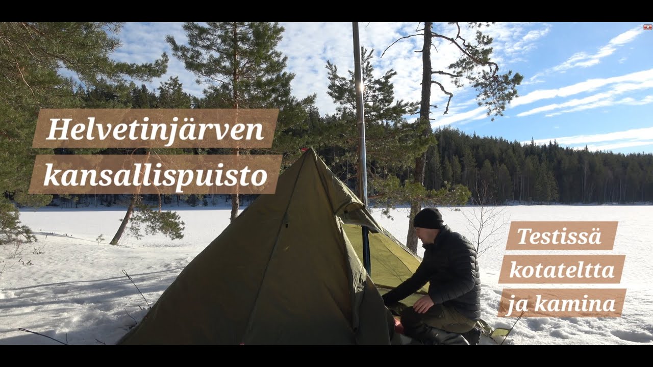 Valoa ja voimaa | Yöretki Helvetinjärven kansallispuistossa | Kotateltta ja kamina