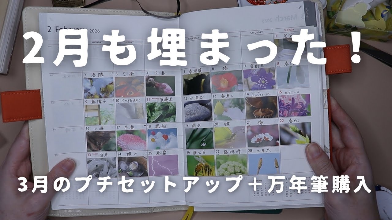 春色に満ちた、2月のマンスリー🌼手帳タイムと万年筆の購入品（声あり）　＃791
