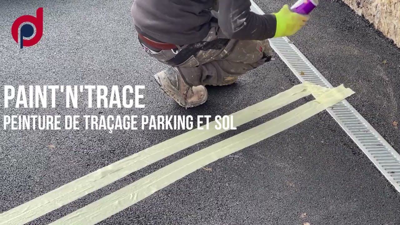 CRASH TEST : PEINTURE DE TRA&Ccedil;AGE PARKING ET SOL AVEC LE PAINT'N'TRACE