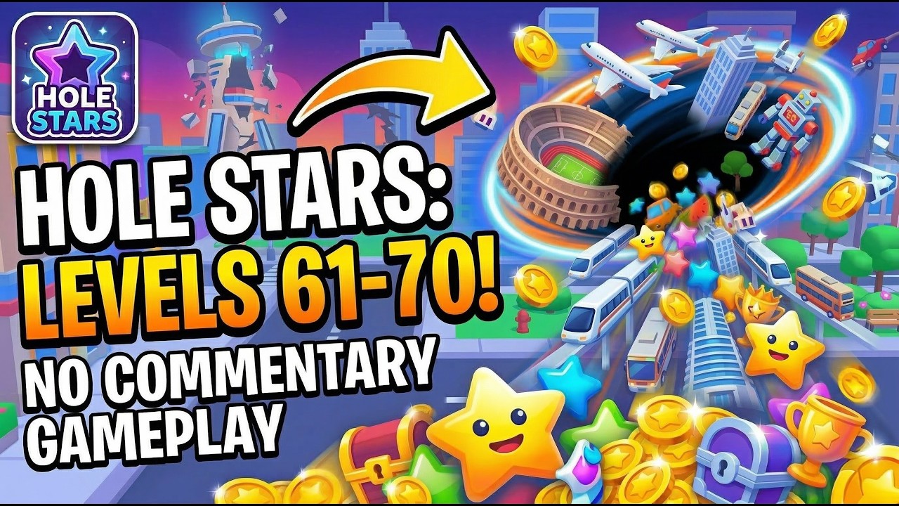 Hole Stars: Puzzle Game - Levels 61-70 (No Commentary Walkthrough)