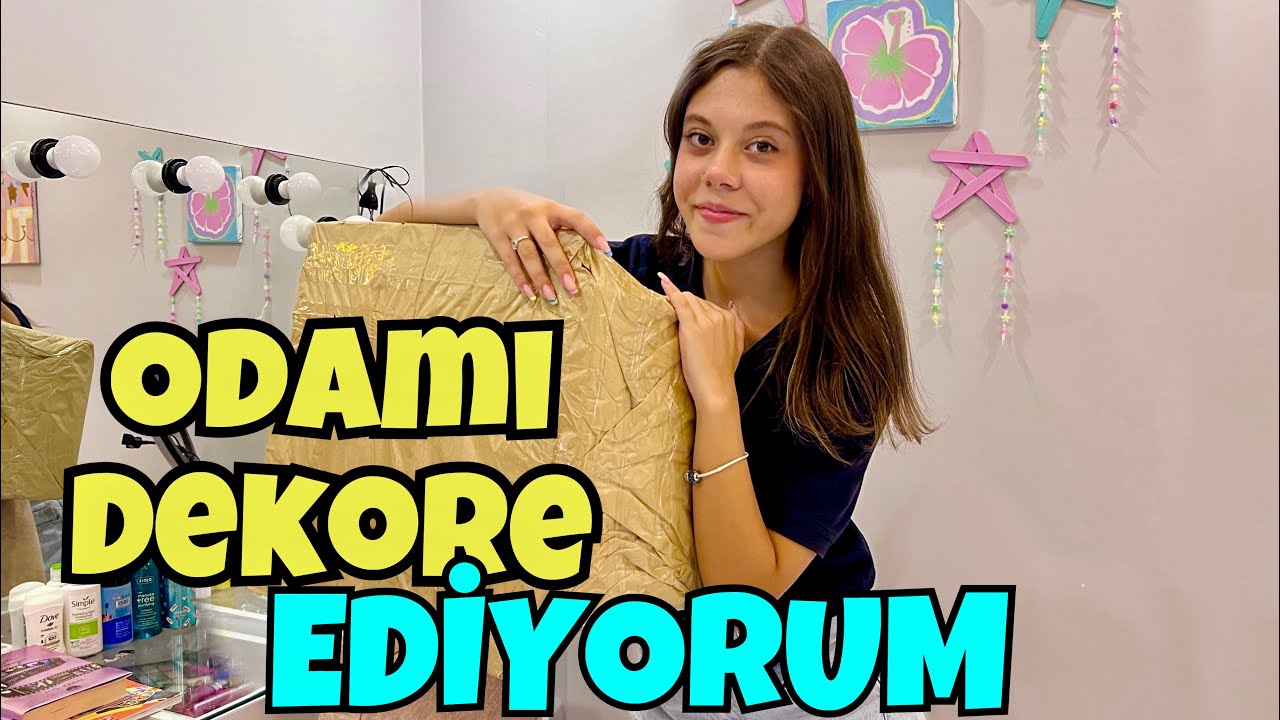 ODAMI DEKORE EDİYORUM VLOG || Yeni Odam İçin Ürünlerim Geldi, Kargo Açılımı. Tuana Zeybek