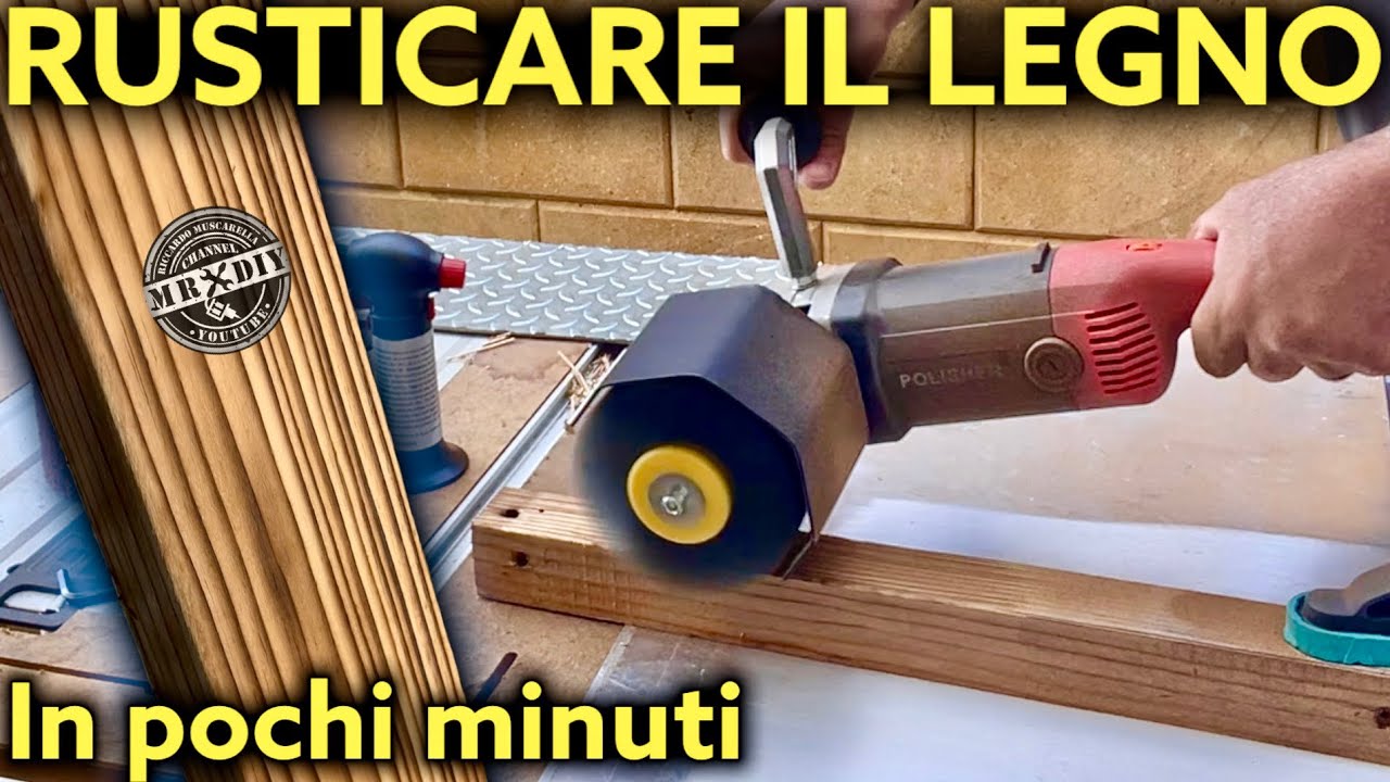 Come rusticare il legno e risaltare le venature in 3 minuti, a fuoco. Lucidatrice per metallo vevor