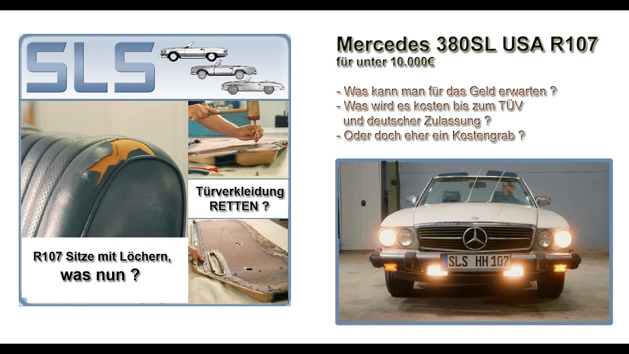 Mercedes SL R107 Innenausstattung Sitz und Türverkleidung - Wir fragen einen Autosattler Teil1
