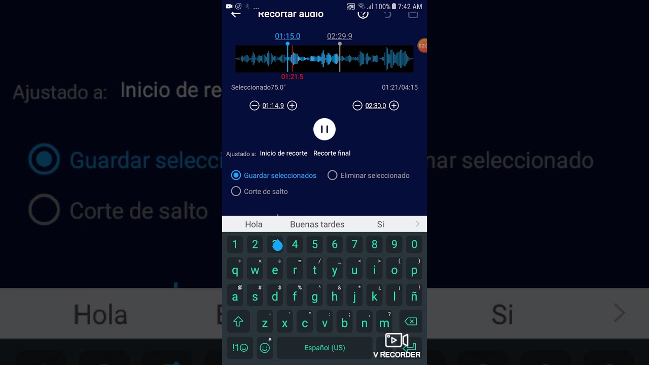 Recortar audio usando Super Sound