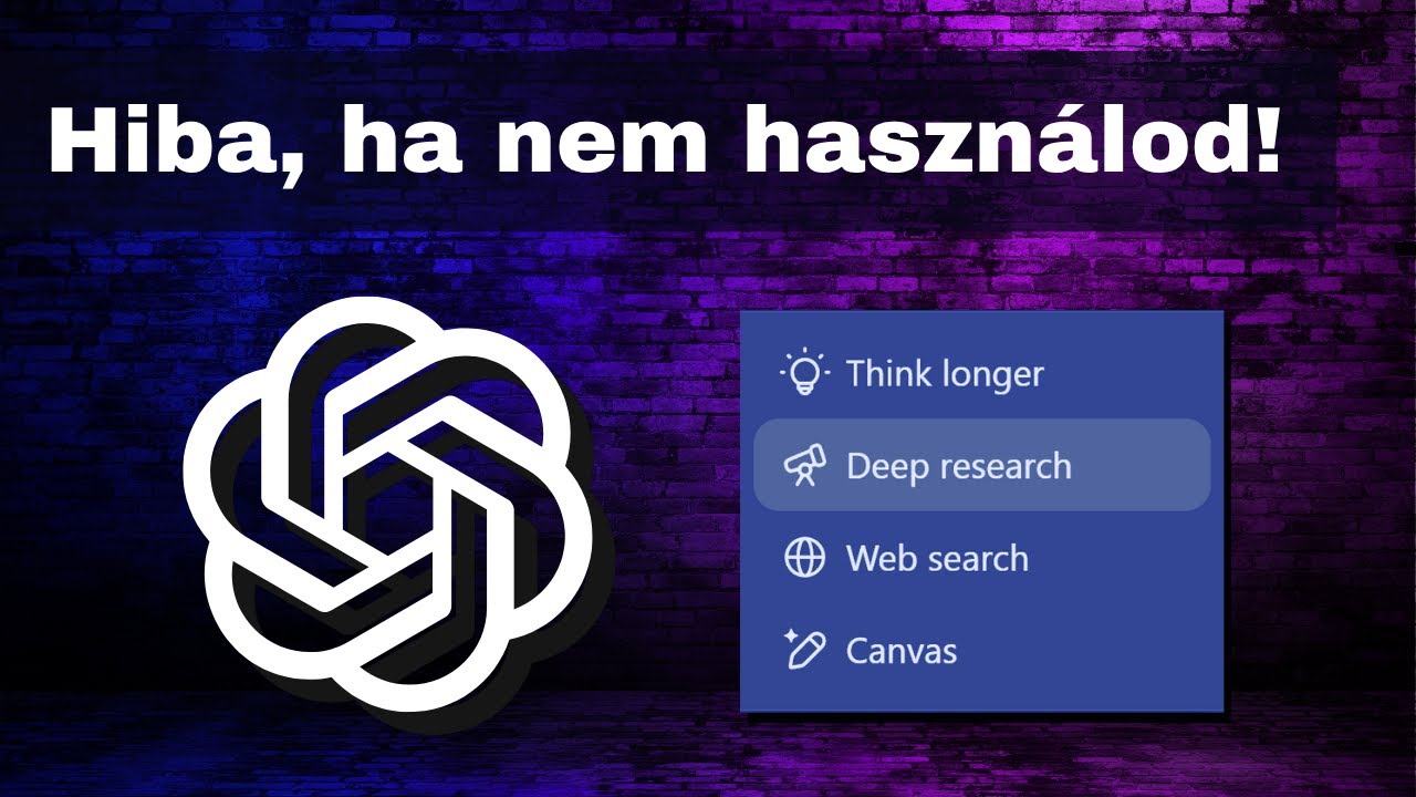 AI 🧠 Hogyan használd a mélykutatást - Deep Research!