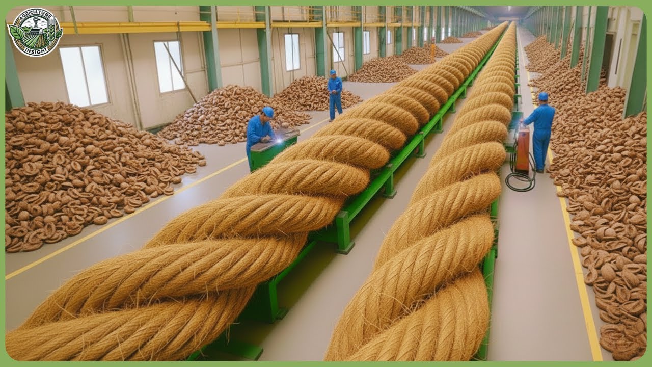 Fascinating Coconut Fiber Process In Modern Factories-How Millions of Coconut Bio Products Are Made