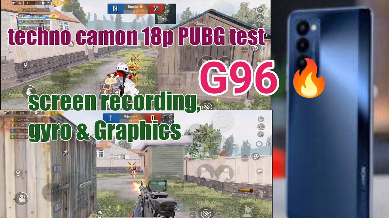 tecno camon 18p pubg test gyroscope, screen recording, graphics & gyro|tecno camon 18p tdm game play