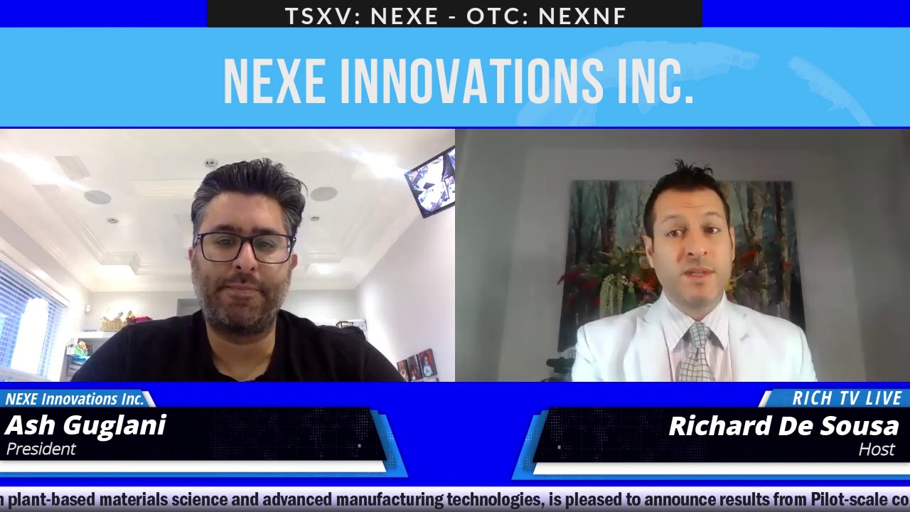 Nexe Innovations President Ash Guglani (TSXV:NEXE) (OTC:NEXNF)