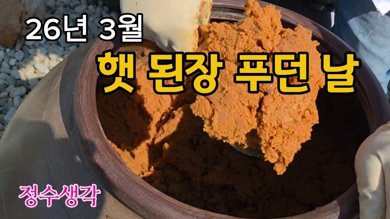 26년3월-1년차 햇된장 펐어요