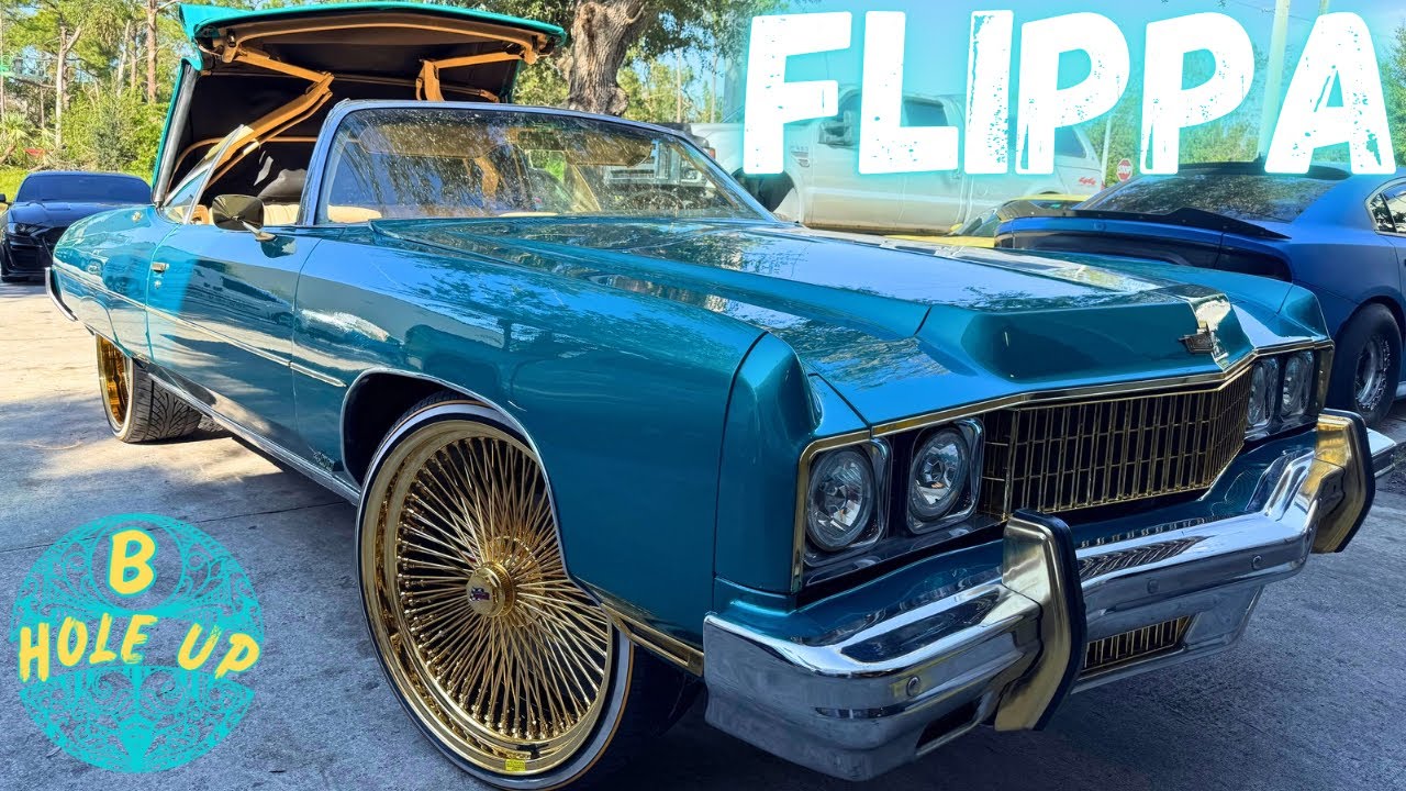 73 Chevy Vert LS Swap On Gold Daytons #Donk #LsSwap #ProjectCar