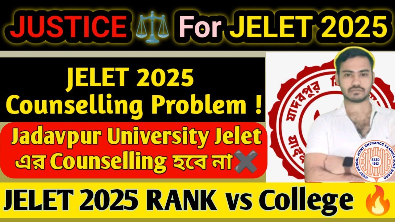 Justice ⚖️ for Jelet 2025/Jelet Counselling 2025 Update/Jelet 2025 Rank vs College| jelet cutt off 