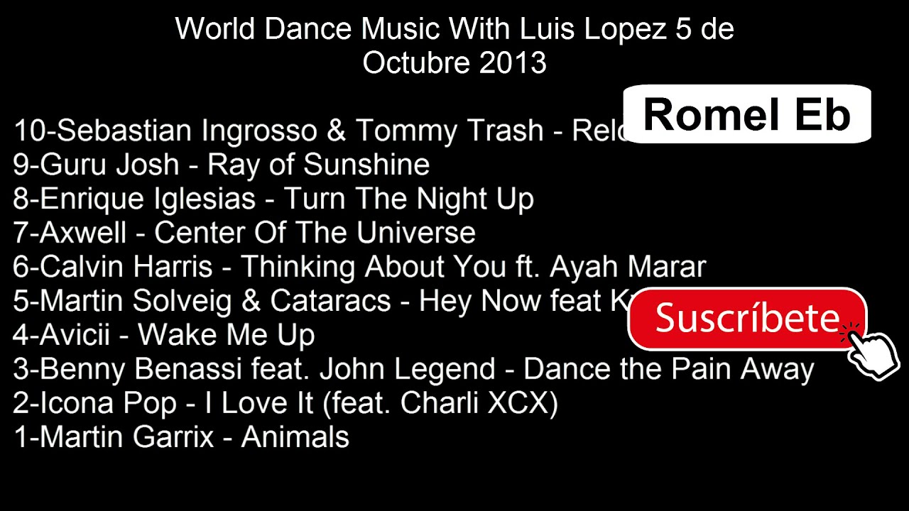 World Dance Music With Luis Lopez 3 de Octubre 2013
