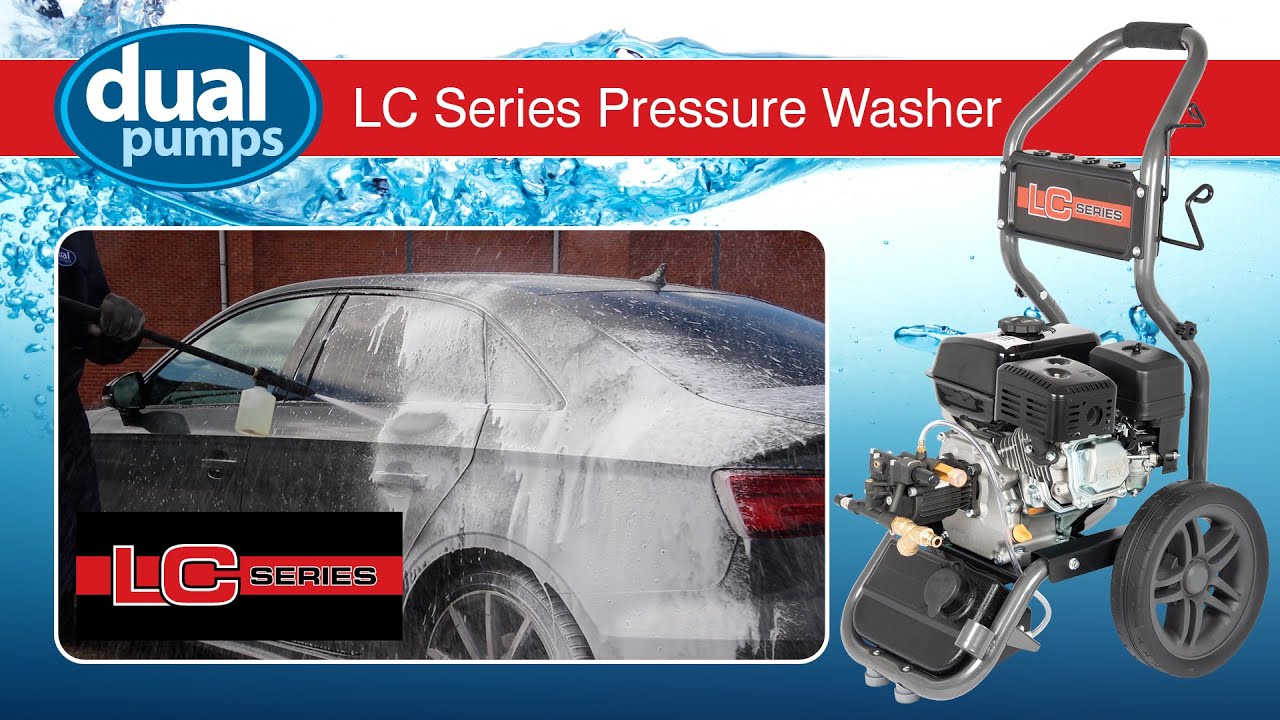Dual Pumps LC Series LCT9160PLR Pressure Washer in use - Petrol Driven, Domestic Use.