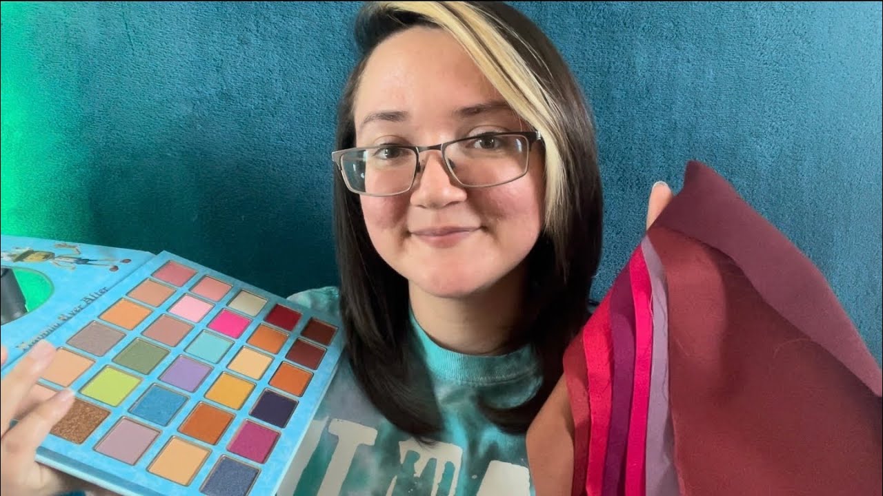 ASMR // Makeup Color Analysis 🌈 | Makeup Application + Removal, Fabric Sounds, Color Wheel