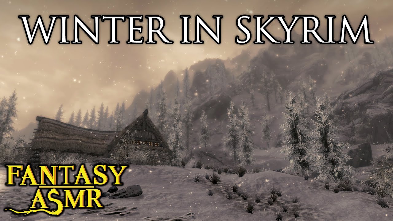❄️ Ambience ASMR | Winter in Skyrim ☃️ Snowstorm, Winds (🐉 Skyrim inspired Ambience 🐉)