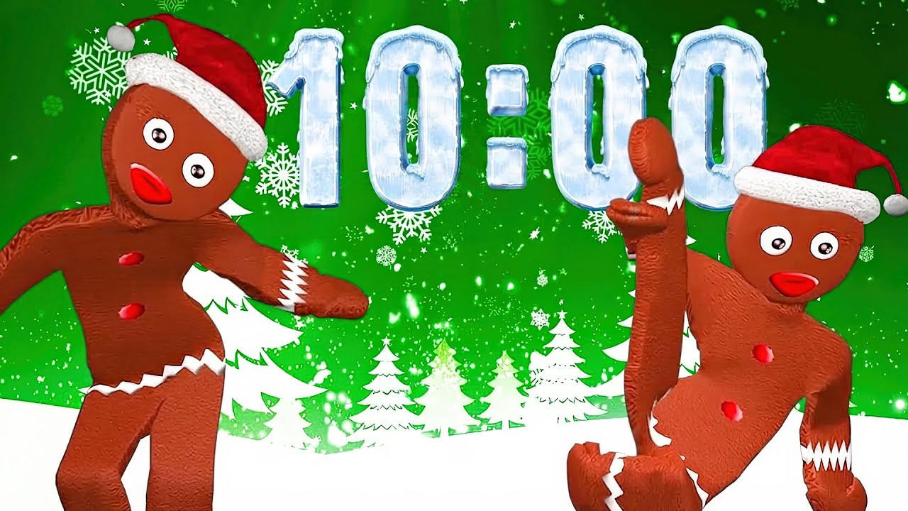 10 Minute Timer [Dancing Gingerbread] 🎄