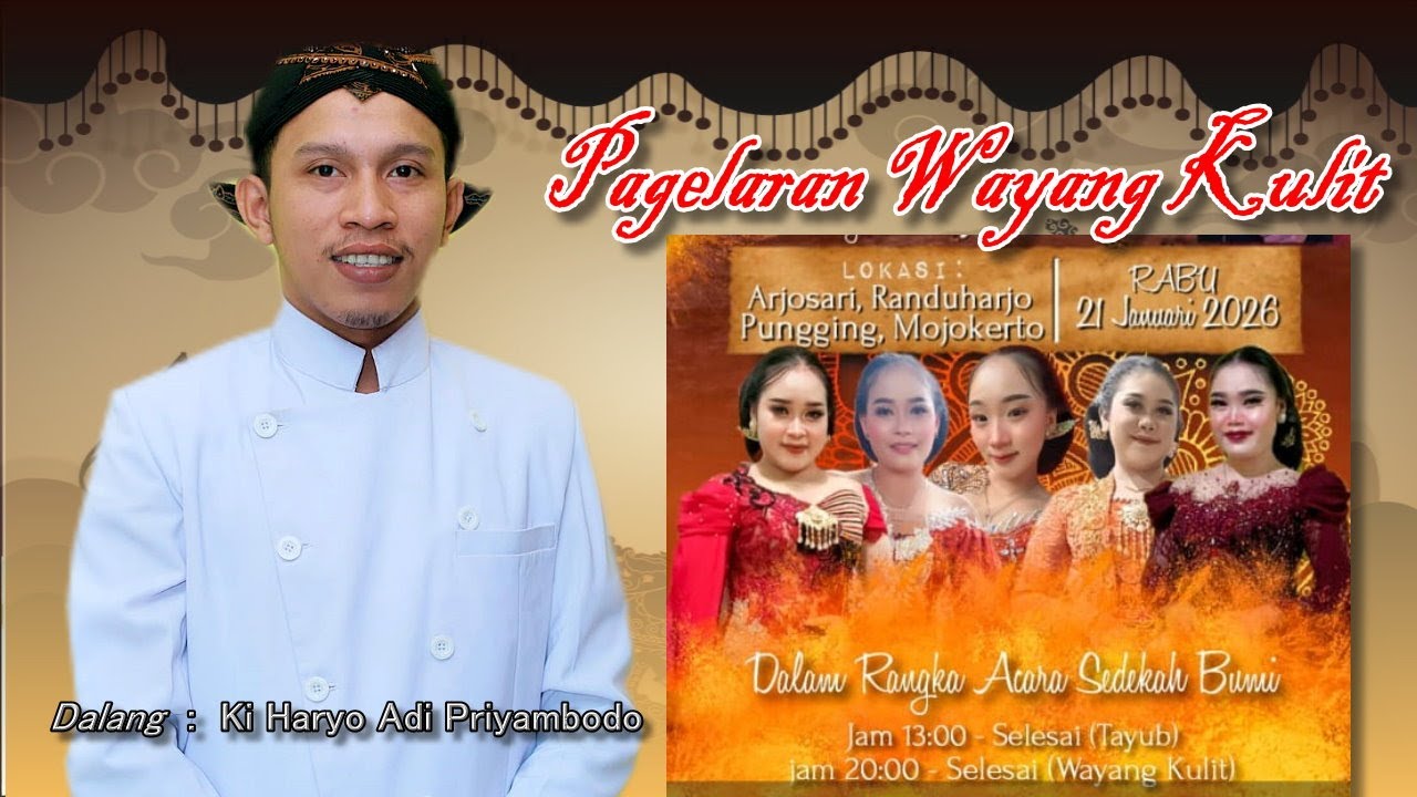 Livestreaming  Wayang Kulit KI Dalang Hariyo Adi Priambodo di Dsn Arjosari Pungging Mojokerto