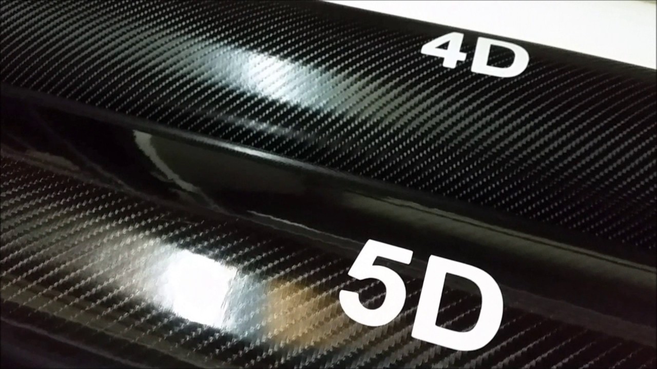 Carbone 3D 4D 5D  comparaison des trois films vinyle