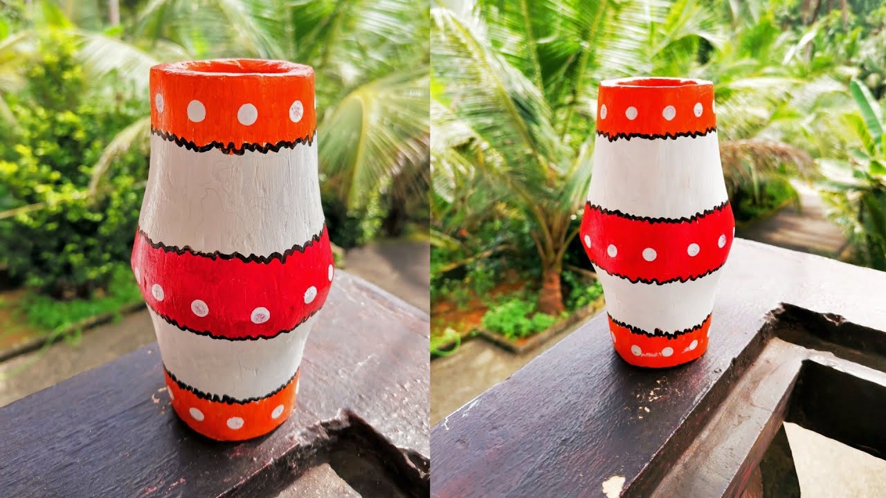 Flower Pot Making With Paper Cup And Cement | Home Decor Making |DIY