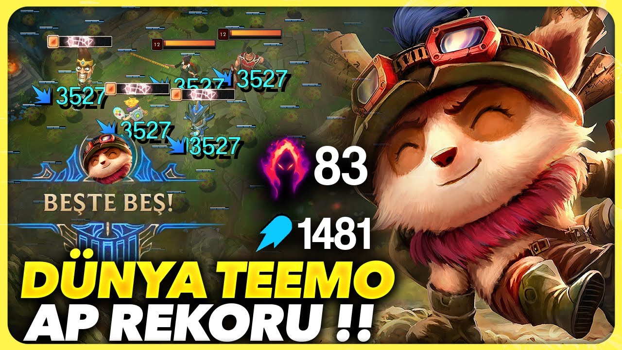 1481 YETENEK GÜCÜ !! TEEMO DÜNYA REKORU !! 83 KARAHASAT 4 DAĞ EJDERİ !! TEEMO ORMAN | Ogün Demirci