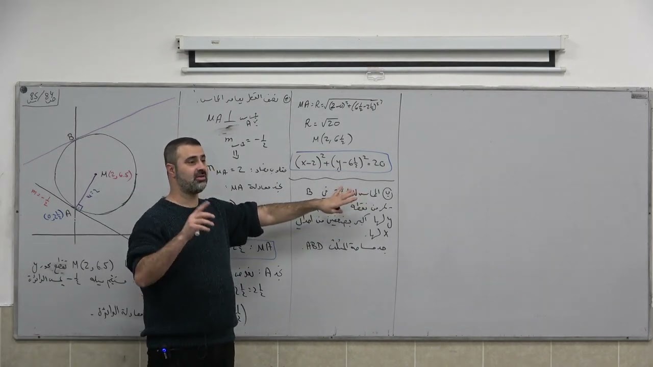 الدائرة في الهندسة التحليلية، سؤال بمستوى بجروت (نموذج 481)