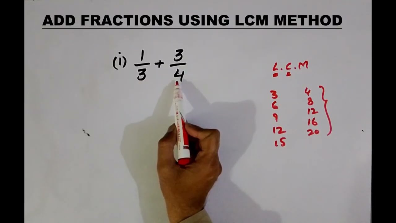 Add Fractions Using LCM Method اردو || Add Fractions by Finding LCM of Denominators
